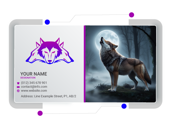 Create Eye-Catching Wolf Business Cards in Minutes