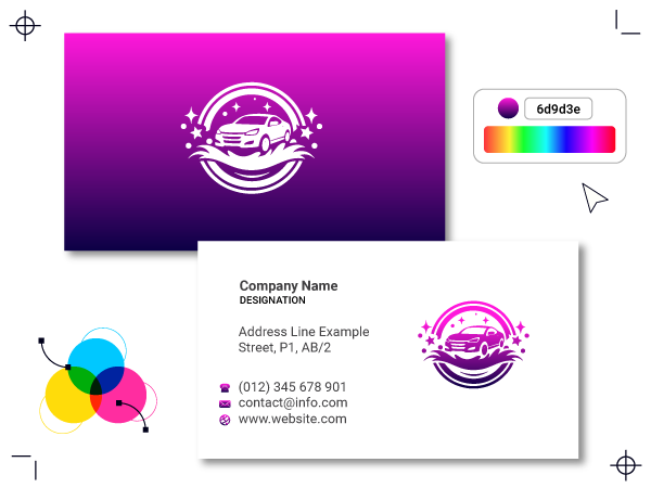 conception de carte de visite de detailing automobile