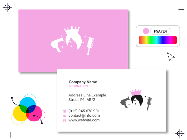 Beauty Parlour Visiting Card Design