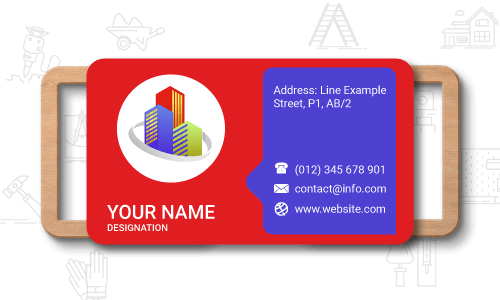 Diseño de tarjeta de presentación de construcción