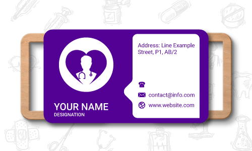 Disegno del biglietto da visita del medico