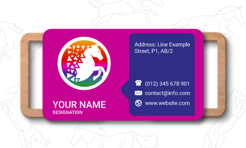 diseño de tarjeta de presentación de caballos