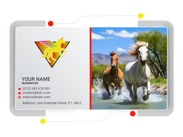 creador de tarjetas de presentación de caballos