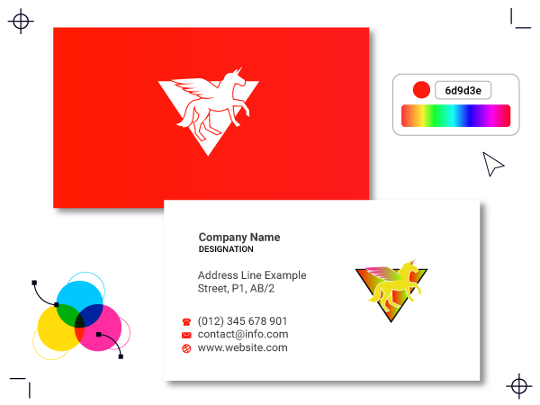 diseño de tarjeta de presentación de caballo