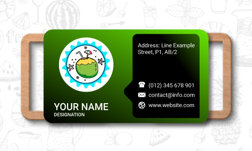 Diseño de tarjeta de presentación de Juice