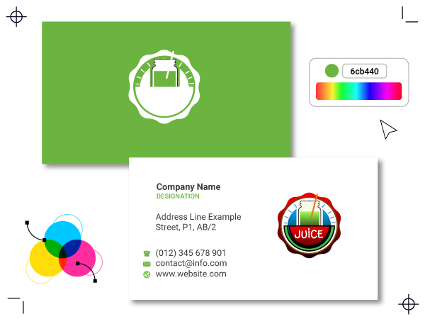 Diseño de tarjeta de presentación de Juice