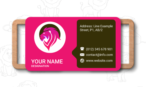 desain kartu nama singa