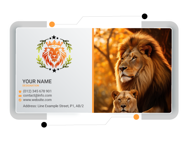pembuat kartu nama bergambar singa