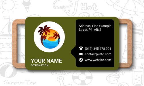 Diseño de tarjeta de presentación de verano