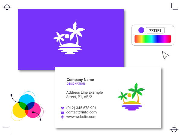 Diseño de tarjeta de presentación de verano