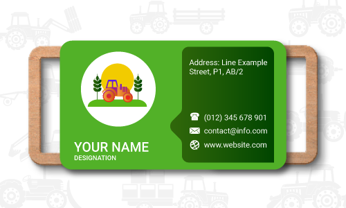 Diseño de tarjeta de presentación de tractor