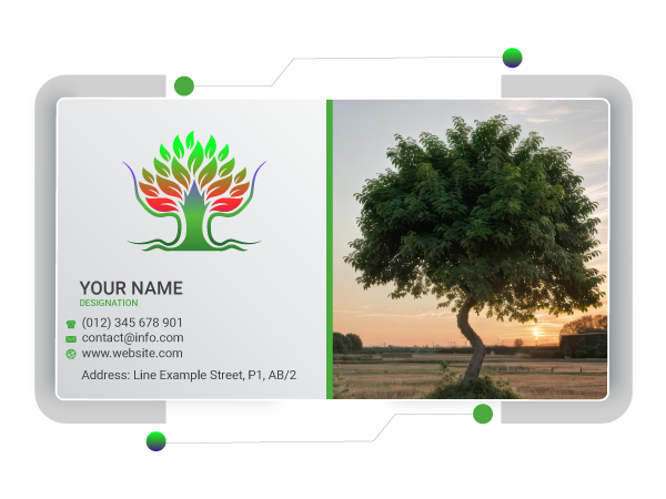 Creador de tarjeta de presentación con forma de árbol