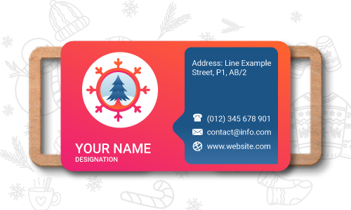 Design de cartão de visita de inverno