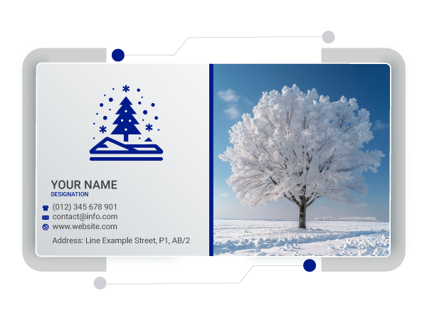 Criador de cartões de visita de inverno