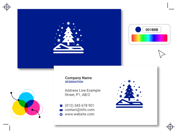 Design de cartão de visita de inverno